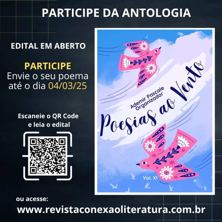 Participe da antologia (E-BOOK): POESIAS AO VENTO – VOL. XI – LEIA O EDITAL