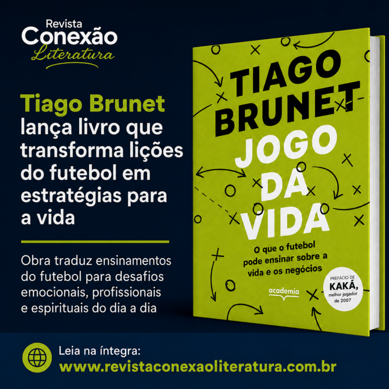 Tiago Brunet lança livro que transforma lições do futebol em estratégias para a vida