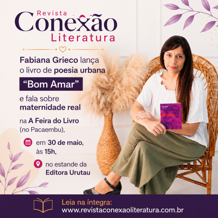 Escritora Fabiana Grieco, autora do Bom Amar, na A Feira do Livro dia 30 de maio