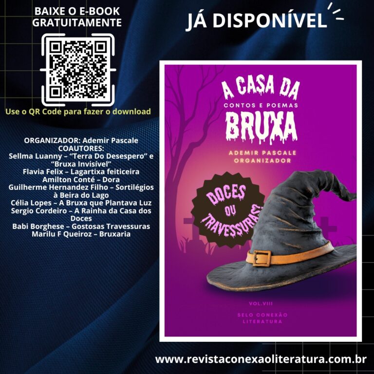 Já está disponível o e-book A CASA DA BRUXA – CONTOS E POEMAS – VOL. VIII, baixe já o seu