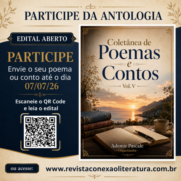 Participe da antologia (E-BOOK): COLETÂNEA DE POEMAS E CONTOS – VOL. V – LEIA O EDITAL