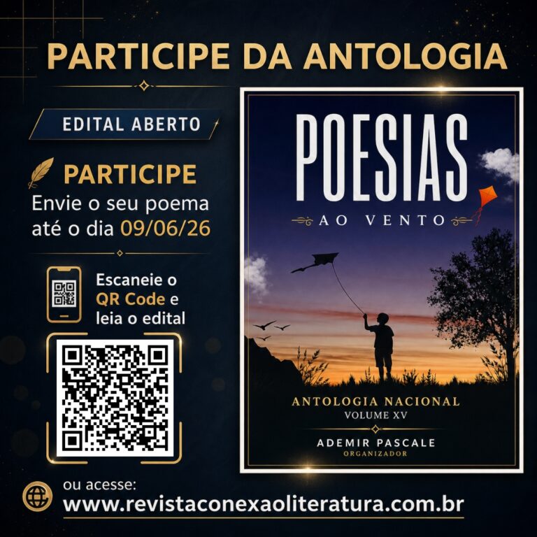 Participe da antologia (E-BOOK): POESIAS AO VENTO – VOL. XV – LEIA O EDITAL