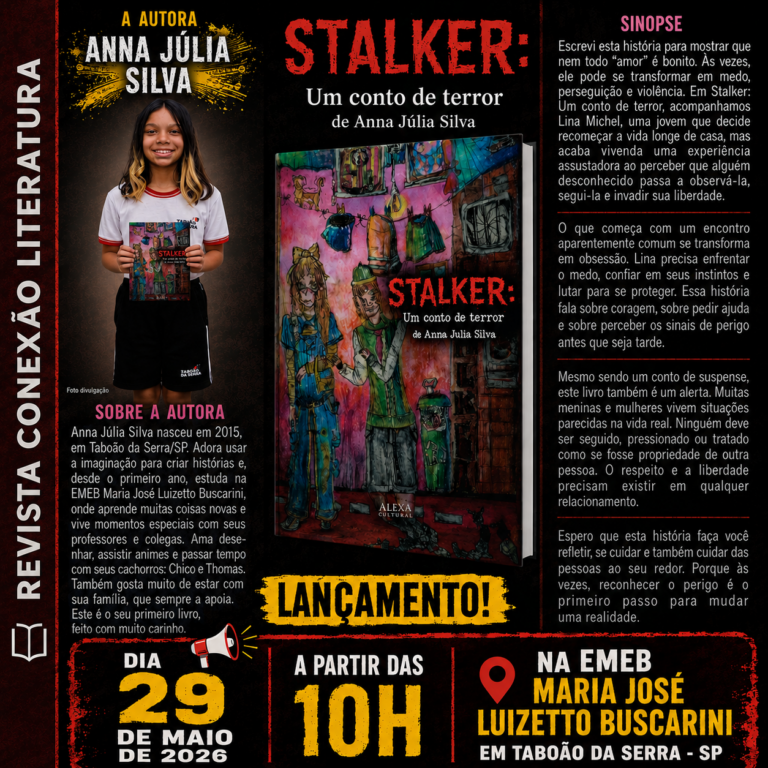 Lançamento do livro “STALKER” de Anna Júlia Silva
