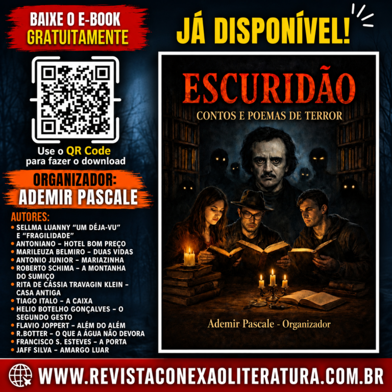 Já está disponível o e-book ESCURIDÃO – CONTOS E POEMAS DE TERROR, baixe já o seu